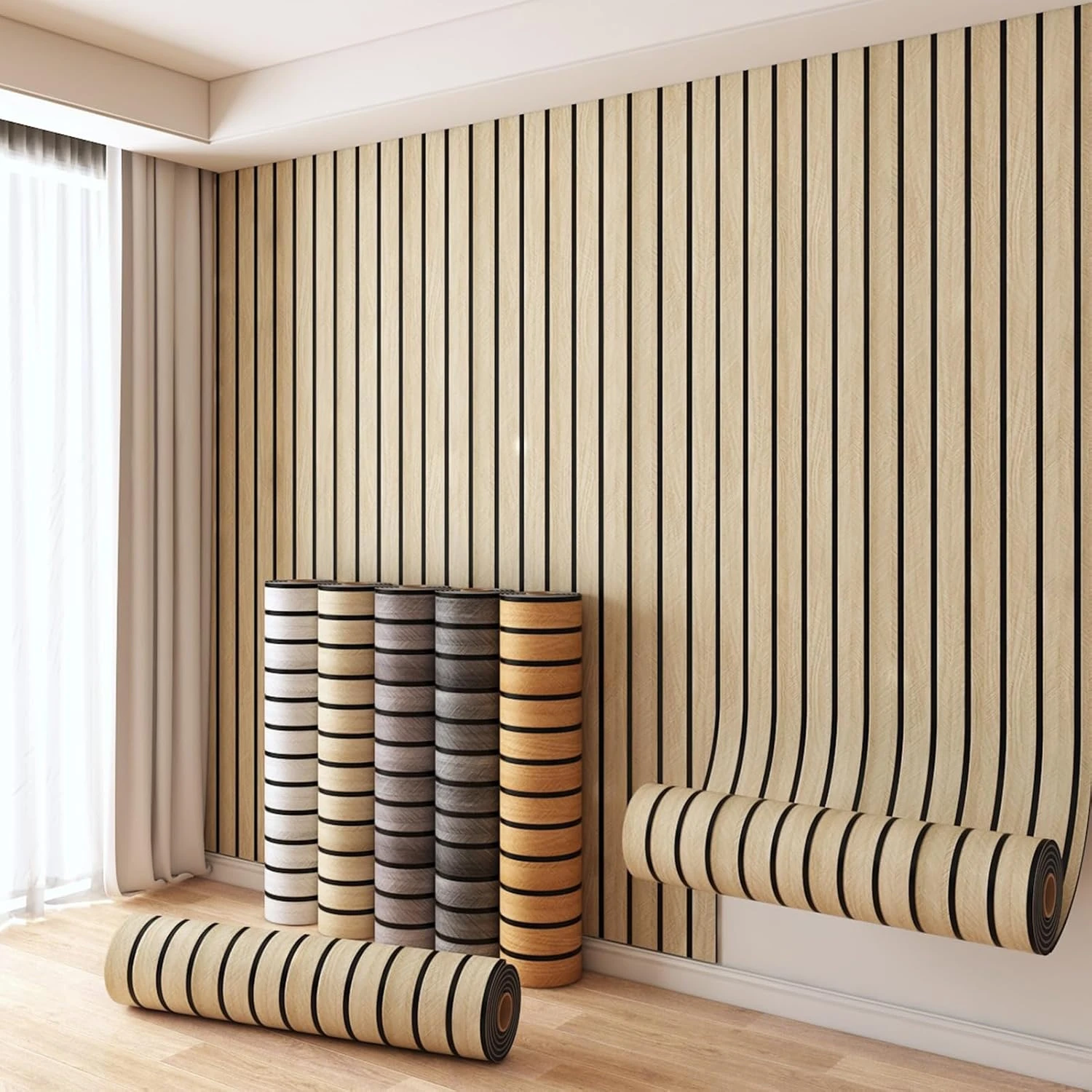 Wood Grille Wall Stickers